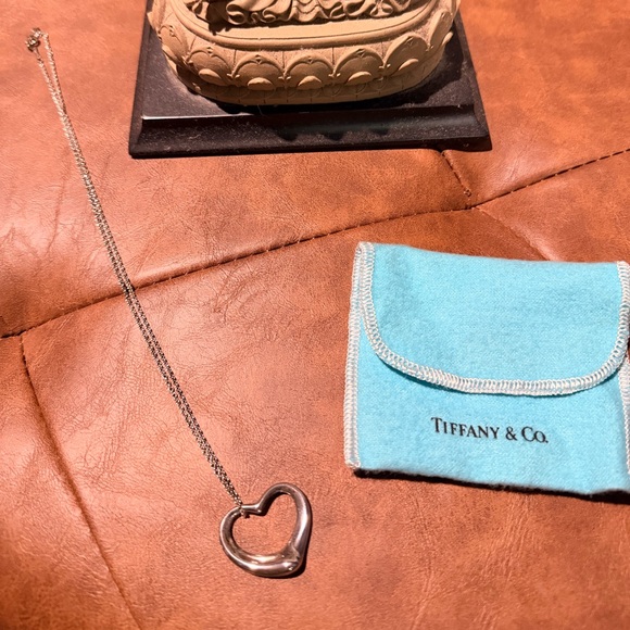 Vintage Sterling Solid Silver Tiffany & Co. © Elsa Peretti® Open Heart Necklace